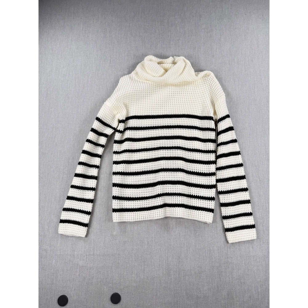 Her Entire Name Says Grace Womens Striped Turtleneck Waffle Knit Sweater